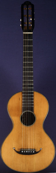 Early Musical Instruments part of the Bruderlin Collection, antique Romantic Guitar by Ren Lacote dated 1845