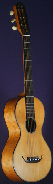 Early Musical Instruments part of the Bruderlin Collection, antique Romantic Guitar by Ren Lacote dated 1845