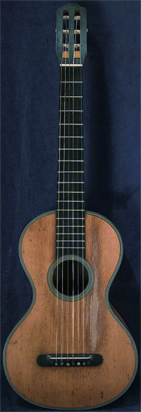 Early Musical Instruments part of the Bruderlin Collection, antique Romantic Guitar by Ren Lacote dated 1864