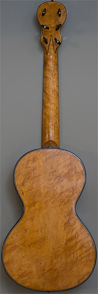 Early Musical Instruments part of the Bruderlin Collection, antique Romantic Guitar by Cabasse-Visnaire L'Ain from around 1840
