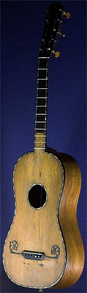 Early Musical Instruments part of the Bruderlin Collection, antique 5 course Baroque Guitar by D. Nicolas Ain 1770s