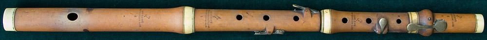 Early Musical Instruments, antique boxwood Flute by Key, Rudall & Co.