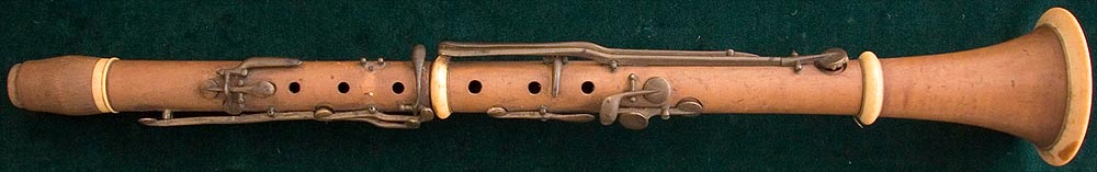 Early Musical Instruments, antique boxwood Clarinet, stamp unreadable