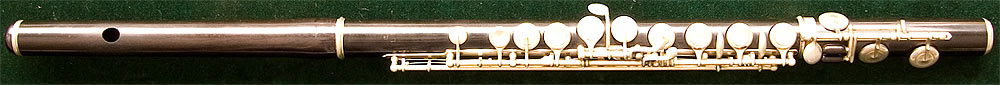 Early Musical Instruments, antique ebony Flute attributed to Rittershausen