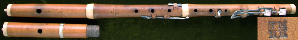 Early Musical Instruments, antique boxwood Flute by Monzani + Co.