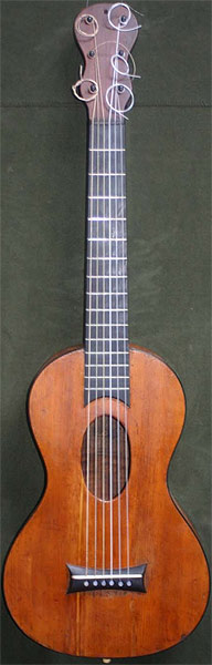 Early Musical Instruments part of the Bruderlin Collection, antique Romantic Guitar by Etienne Laprevotte 1831-34