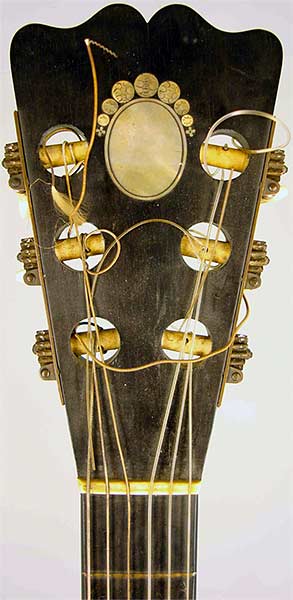 Early Musical Instruments part of the Bruderlin Collection, antique Romantic Guitar by PONS 1830