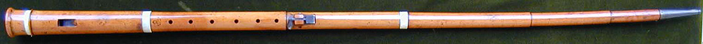 Early Musical Instruments, antique Walking Stick Recorder by Stephan Koch