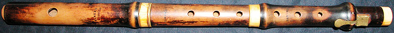 Early Musical Instruments, antique stained boxwood Piccolo by Butler
