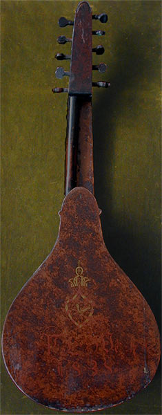 Early Musical Instruments, antique South German or Swiss Halszither, Neck Cittern, 1838