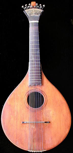 Early Musical Instruments, antique Fado cittern or guitar by Joao Miguel Andrade