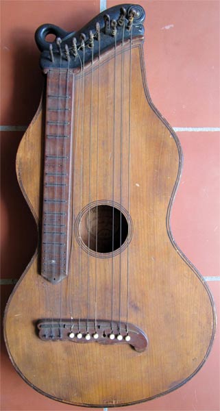 Early Musical Instruments, antique Zither or Cittern by Trümpi