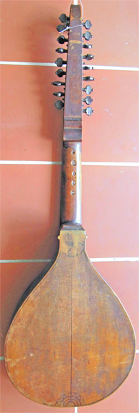 Early Musical Instruments, antique Halszither or Neck Cittern by Iohan Vlrich