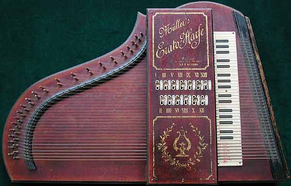 Early Musical Instruments, antique Müller's Erato-Harfe or Harp