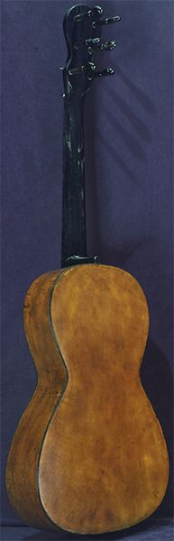 Early Musical Instruments part of the Bruderlin Collection, antique Romantic Guitar by Antonio Monzino around 1820