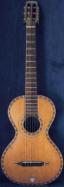 Early Musical Instruments part of the Bruderlin Collection, antique French Romantic Guitar Attributed to George Manby around 1850