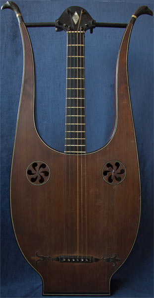 Early Musical Instruments part of the Bruderlin Collection, antique Lyra Guitar by Pons dated 1807