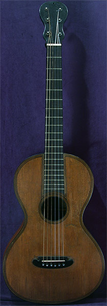 Early Musical Instruments part of the Bruderlin Collection, antique Romantic Guitar by Stephan Thumhart dated 1820