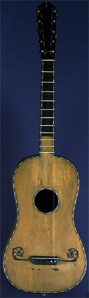 Early Musical Instruments part of the Bruderlin Collection, antique 5 course Baroque Guitar by D. Nicolas Ainé 1770s