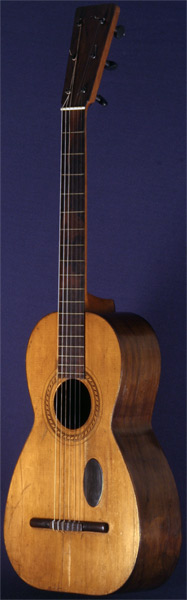 Early Musical Instruments part of the Bruderlin Collection, antique Romantic Guitar by Antonio Lorca dated 1836